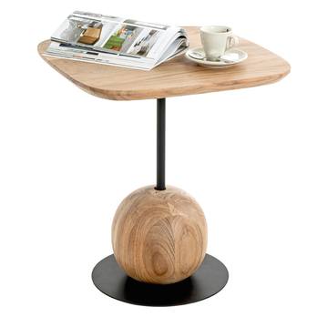 Přístavný stolek RIVERA akácie/černá, výška 50 cm 2