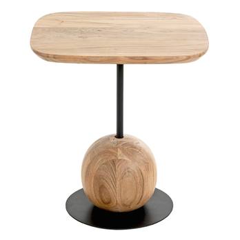 Přístavný stolek RIVERA akácie/černá, výška 50 cm 3
