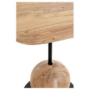 Přístavný stolek RIVERA akácie/černá, výška 50 cm 4
