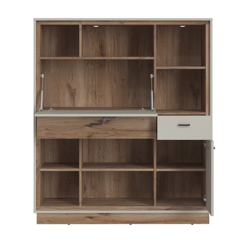 Sekretář RIVERO RIVB02 šedá/dub tmavý 2