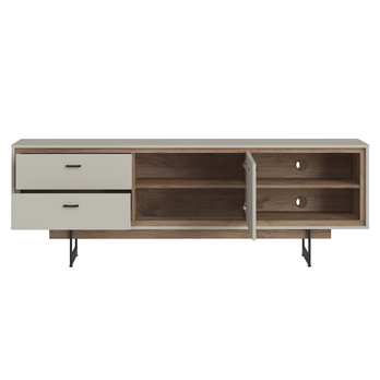 TV stolek RIVERO RIVF01 šedá/dub tmavý 2