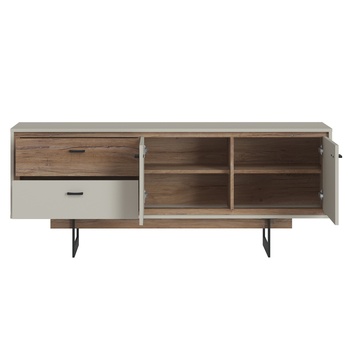 TV stolek RIVERO RIVF02 šedá/dub tmavý 2
