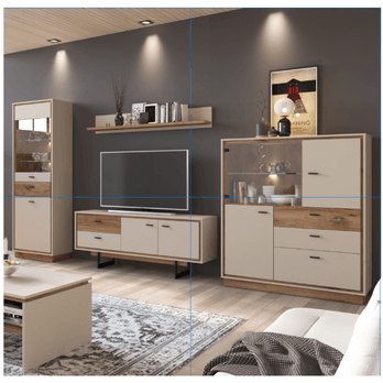 TV stolek RIVERO RIVF02 šedá/dub tmavý 1