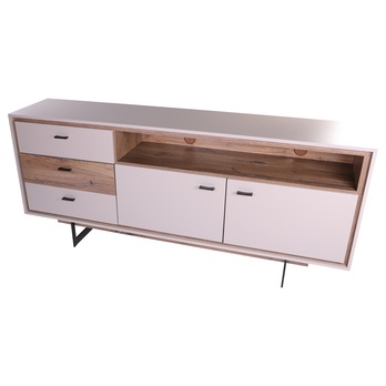 Komoda RIVERO RIVK01 šedá/dub tmavý 4