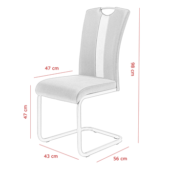 Jídelní set RODA beton/antracitová/šedá 10