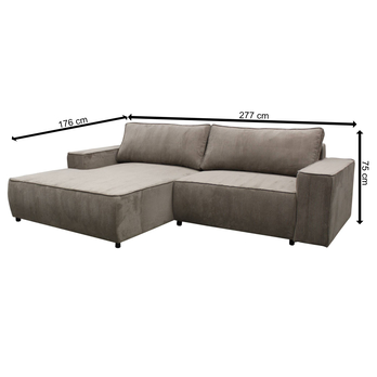 Sedací souprava RODA levá, světle hnědá 8