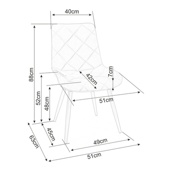 Jídelní židle  ROLPH šedá 1