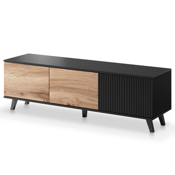 TV komoda RONDUM dub wotan/černá, šířka 150 cm 2