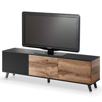 TV komoda RONDUM dub wotan/černá, šířka 180 cm 3