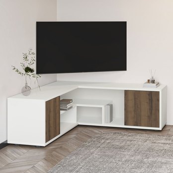 TV stolek ROSA bílá/ořech 3