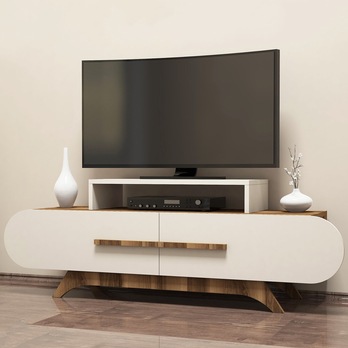 TV komoda  ROSE 1 ořech/krémová 1