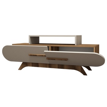 TV komoda  ROSE 1 ořech/krémová 2