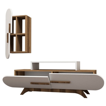 Obývací stěna  ROSE 2 ořech/bílá 2