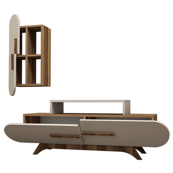 Obývací stěna  ROSE 2 ořech/krémová 2