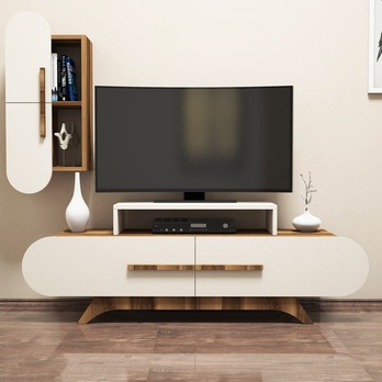 Obývací stěna  ROSE 2 ořech/krémová 3