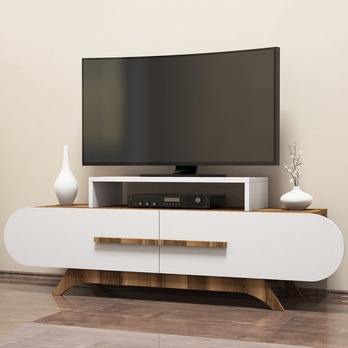 TV komoda ROSE bílá/ořech 1