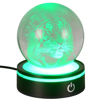 Stolní lampa ROSEBUD 3 černá/průhledná 1