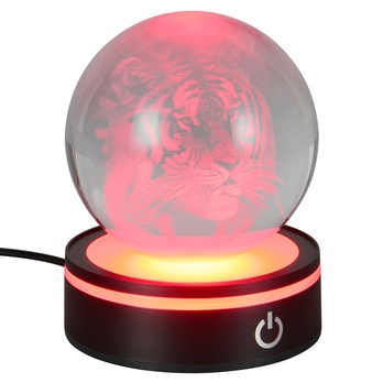 Stolní lampa ROSEBUD 3 černá/průhledná 3