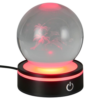 Stolní lampa ROSEBUD černá/průhledná 3