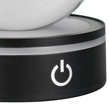 Stolní lampa ROSEBUD černá/průhledná 4