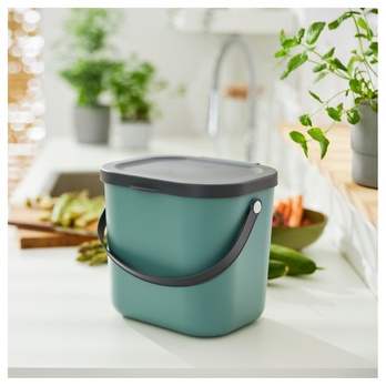 Koš na tříděný odpad ROTHO ALBULA 3 zelená/antracitová, 6 L 4