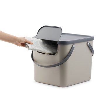 Koš na tříděný odpad ROTHO ALBULA cappuccino/antracitová, 40 L 2