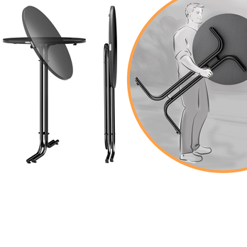 Barový stůl ROUND 2 šedá 2