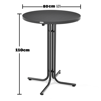 Barový stůl ROUND 2 šedá 7