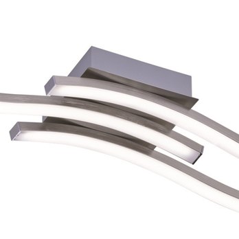 Stropní LED svítidlo ROUTE 2 matný nikl, šířka 56 cm 2