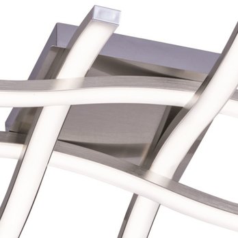 Stropní LED svítidlo ROUTE 3 matný nikl, šířka 46 cm 2