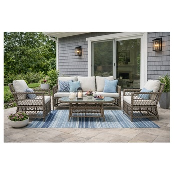 Zahradní set ROXA hnědá/krémová 4