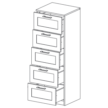 Komoda ROYAL 5 matná bílá 1