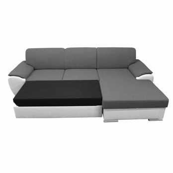 Sedací souprava ROYAL MINI pravá, šedá/bílá 2