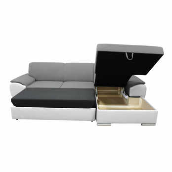 Sedací souprava ROYAL MINI pravá, šedá/bílá 3
