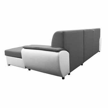 Sedací souprava ROYAL MINI pravá, šedá/bílá 4