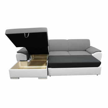 Sedací souprava ROYAL MINI levá, šedá/bílá 3