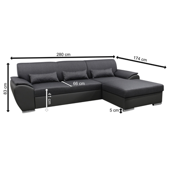 Sedací souprava ROYAL MINI pravá, šedá 6