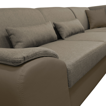 Sedací souprava ROYAL U pravá, světle hnědá 6