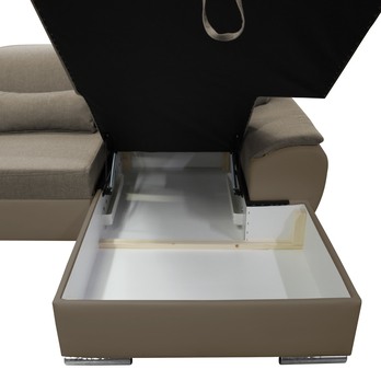 Sedací souprava ROYAL U pravá, světle hnědá 3