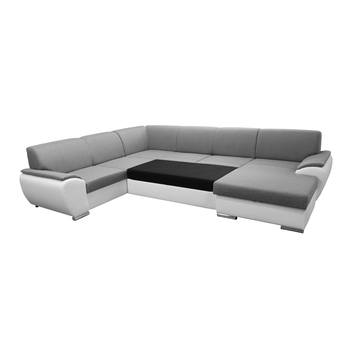 Sedací souprava ROYAL U pravá, šedá/bílá 2