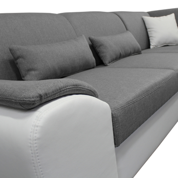 Sedací souprava ROYAL U pravá, šedá/bílá 5