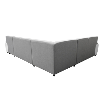 Sedací souprava ROYAL U pravá, šedá/bílá 6