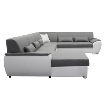 Sedací souprava ROYAL U levá, šedá/bílá 4