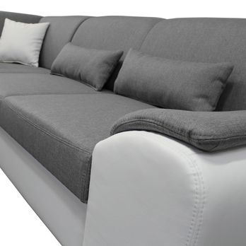 Sedací souprava ROYAL U levá, šedá/bílá 5