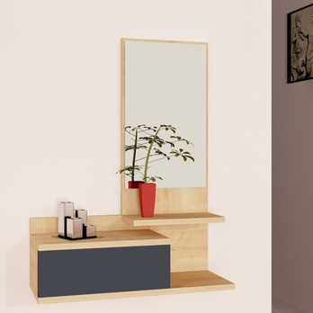 Předsíňová sestava ROZELLA přírodní/antracitová 1