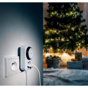 Spínací zásuvka mechanická RST10MD bílá, denní 1