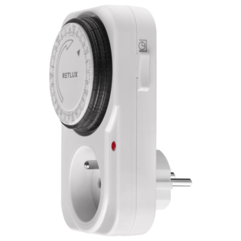 Spínací zásuvka mechanická RST11MW bílá, týdenní 1