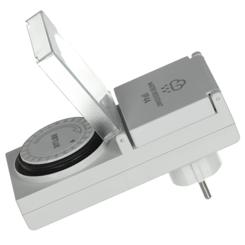 Venkovní spínací zásuvka mechanická RST12MDO bílá, denní 3