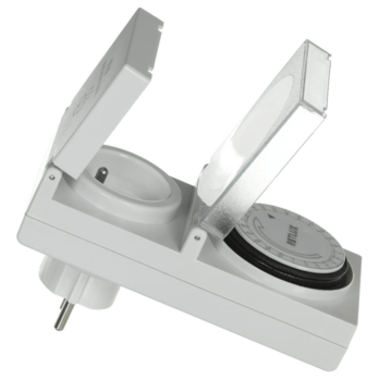 Venkovní spínací zásuvka mechanická RST12MDO bílá, denní 4