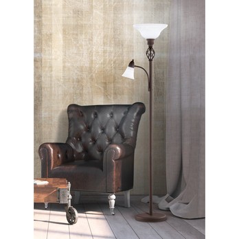 Stojací lampa RUSTICA kov/bílá 1